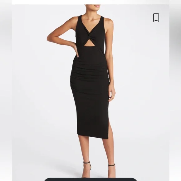 michael stars bodycon dress Michael Stars Natalie Square-Neck Midi Dress